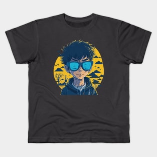 smart boy with glasses Kids T-Shirt